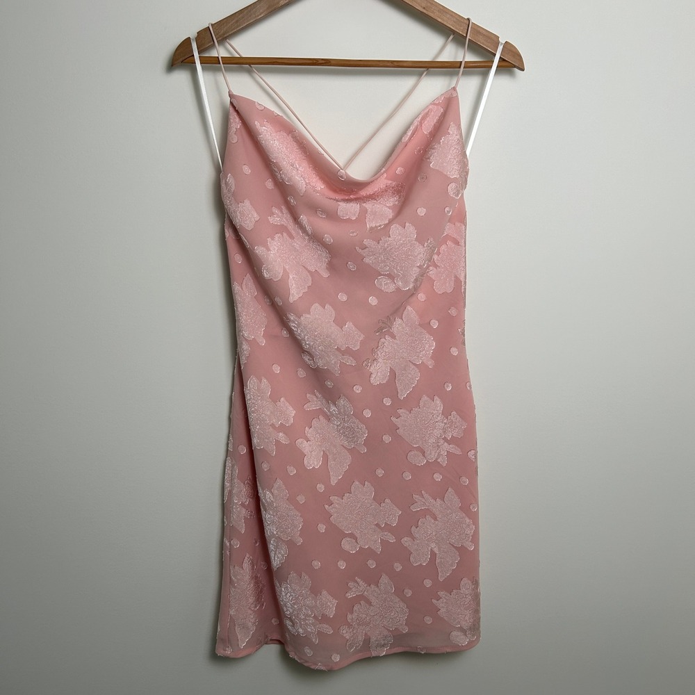Y2K Style Pink Floral Slip Dress Fairy Feminine Cute Girlie Size‎ 8 / Small HoCo